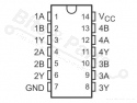 IC 74HC00 Quadruple 2-Input Positive-NAND